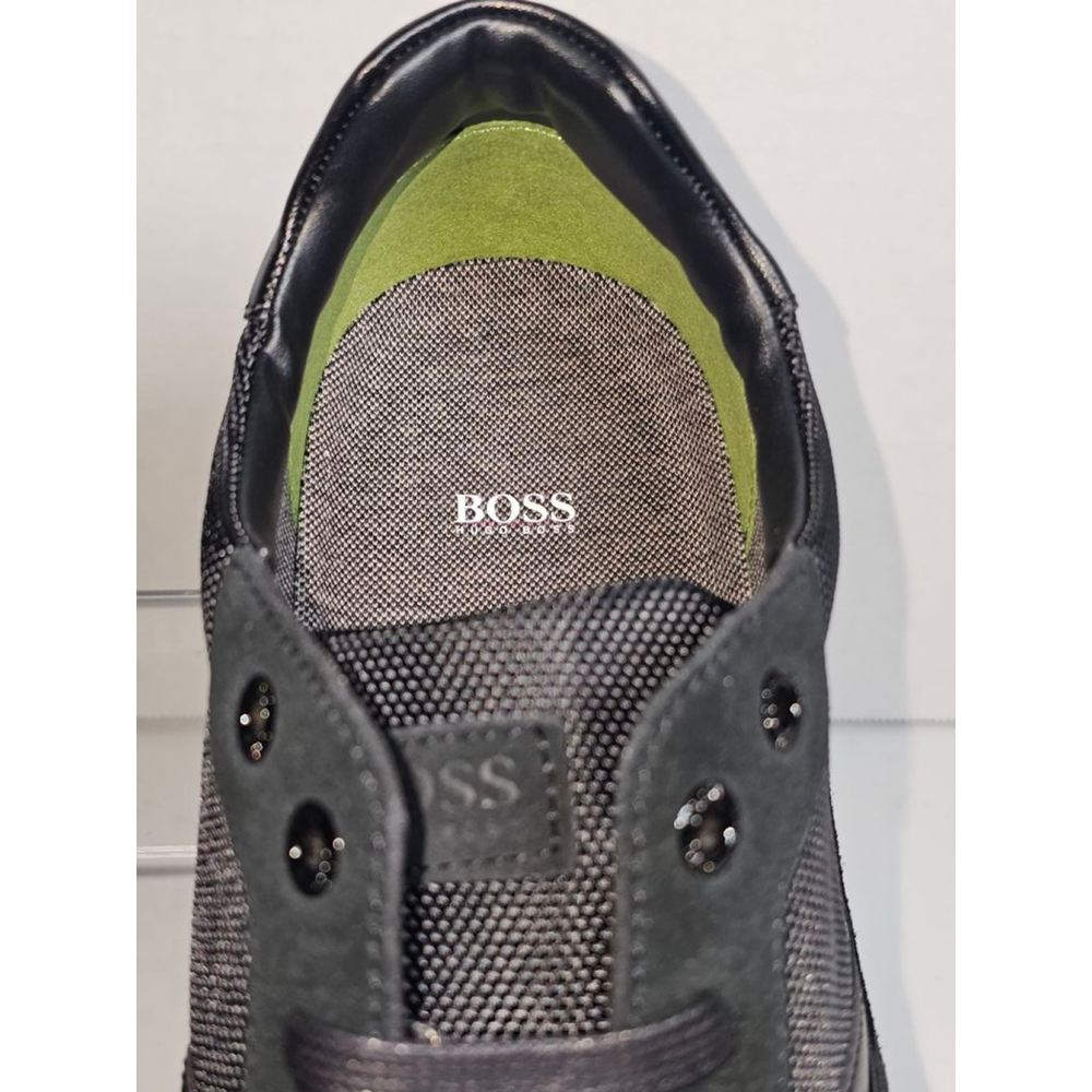 Boss Hugo Boss Men's Maze Suede Sneakers - Black - Size 12 - Picture 8 of 10